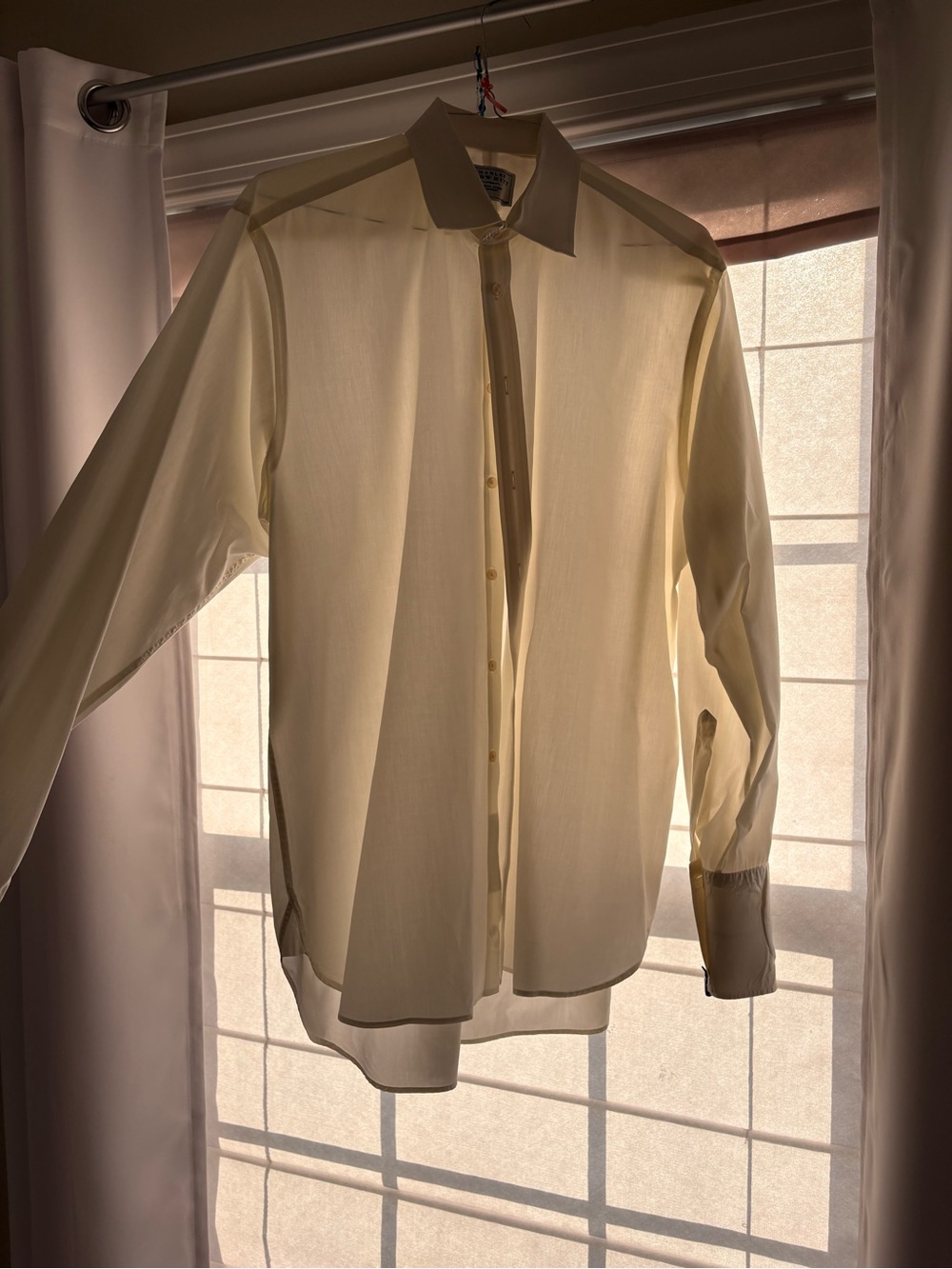 Charles Tyrwhitt Cream Long-Sleeve Dress Shirt
